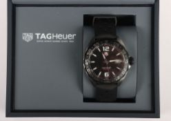 A Gentleman’s Tag Heuer Formula 1 wristwatch, 41mm, Quartz, black rubber strap, with box,