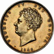 George IV (1820-1830), Haflcrown, 1825, bare head and date below, rev. crowned shield with crest, (