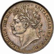 George IV (1820-1830), Shilling, 1821, laureate head rev. crowned garnished shield, extremely fine
