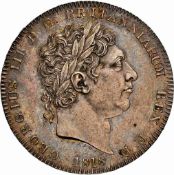 George III (1760-1820), Crown, 1818, New Coinage, laureate head rev. St George and Dragon, edge