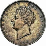 NGC XF45 - George IV (1820-1830), Halfcrown 1826, bare head rev. crowned shield with crest, (S.