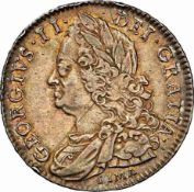 George II (1727-1760), Halfcrown 1746, old laureate draped bust, LIMA below, (S. 3695A), extremely
