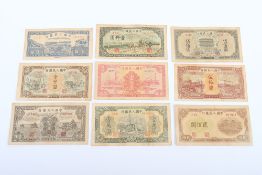 People's Bank of China , 1949, 5 Yuan, 50 Yuan, 100 Yuan, 200 Yuan, 500 Yuan, 3x1000 Yuan, 10,000