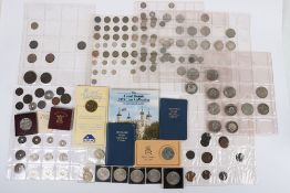 A selection of GB coinage, including Five Pound coins, Crowns, Halfcrowns, etc, including 1797 Two