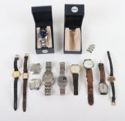 Eleven wristwatches including Seiko, Sekonda, Sequel, Timex, etc