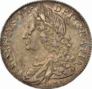 NGC AU50 - George II (1727-1760), Halfcrown, 1746, old laureate and draped bust LIMA below, (S.