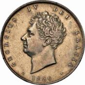 George IV (1820-1830), Halfcrown, 1826, bare head and date below, rev. crowned shield with crest, (