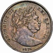 George III (1760-1820), Halfcrown, 1816, New Coinage, Bull head, rev. crowned garter and shield, (S.