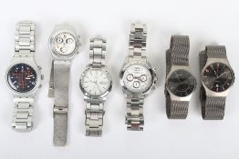 Good selection of gentleman’s wristwatches, including Invicta Speedway, Seiko Automatic, 2xSwatch