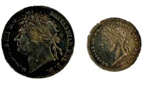 George IV (1820-1830), Maundy Fourpence and Twopence 1824, both extremely fine, (2)