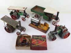 Collection of Mamod Steam Engines and Accessories.