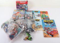 Quantity of Vintage Kenner M.A.S.K. Mask Action Figures and Vehicles.