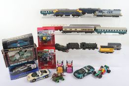 Large Quantity of Loose and Boxed Hornby Trains and Scalextric models.