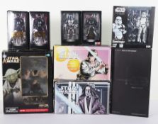 Collection of Star Wars Action Figures Model Kits boxed and more.