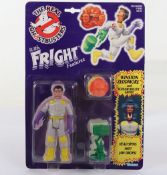 Vintage Kenner The Real Ghostbusters Fright Features Winston Zeddmore moc carded action figure.