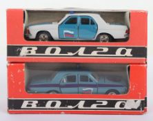 Two Russian Volga Police Cars,