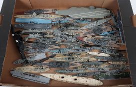 Quantity of Modern and Vintage Waterline Minic Ships and Boats.