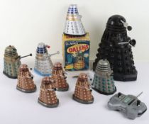 Collection of Doctor Who Dalek Toys.