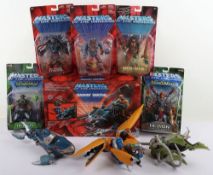 Eight 200X Masters of the Universe Boxed moc carded and loose action figures and vehicles by Mattel 