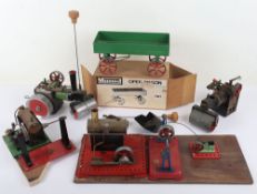 Collection of Mamod Steam Engines and Accessories.