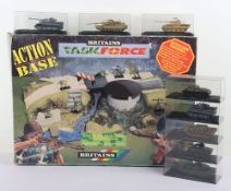 Eight Deagostini The Combat Tanks Collection models and Britains Task Force Action Base Boxed.