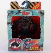 Scarce Vintage Street Sharks action figure Evil Power Bite Paranoid boxed Mattel 1994.