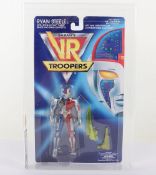 Scarce Saban’s VR Troopers Ryan Steele action figure moc graded Kenner.