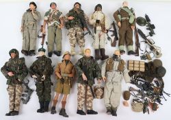 Ten Modern Warfare and World War Two Military 12 ich 1/6th Scale Action Figures Dolls.