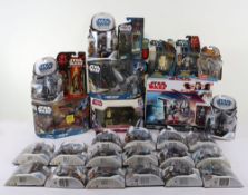 Twenty Eight Star Wars The Legacy Collection and The Clone Wars Hasbro Action Figures moc carded.