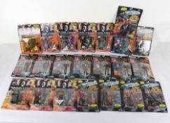 Twenty Two Star Trek 90s Action Figures from Playmates moc carded Collector Card series.