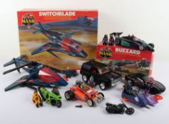 Collection of Vintage Kenner M.A.S.K. Mask Vehicles and Action Figures.