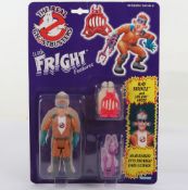 Vintage Kenner The Real Ghostbusters Fright Features Ray Stanz moc carded action figure.