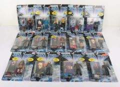 Fourteen Star Trek 90s Action Figures from Playmates moc carded Collector Card series.