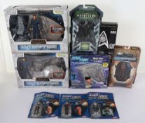 Collection of Modern and Vintage Star Trek Action Figures and Toys Boxed Carded moc.