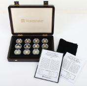 Westminster Mint Gold Proof coins, set of 23, each 24ct 0.5g,