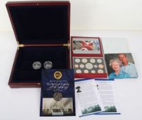 Two silver Crowns, Isle of Man and Falkland Islands, 2006 Proof Coin Collection,