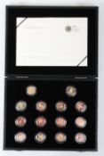 25th Anniversary Silver Proof One Pound Coin Set,