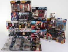 Collection of Thirty Two Modern Star Wars Action Figures boxed Hasbro Kenner.