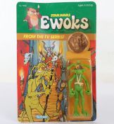 Vintage Star Wars Ewoks Cartoon Dulok Shaman Original Carded Moc Action Figure Kenner. Product no. 7