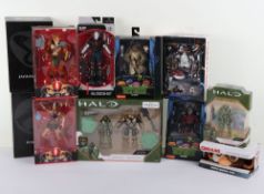 Collection of Nine TV Film Related Action Figures boxed.