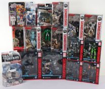 Eighteen Modern Transformers Action Figures Boxed Hasbro.
