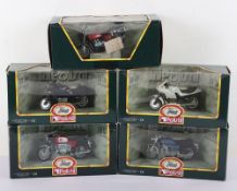 Five Polistil Motorcycles Boxed.