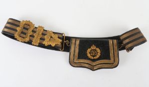 Indian Army Officers Cross Belt and Pouch Set
