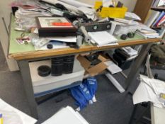 Draft table 3ft x 5ft x 40in.(h), metal legs, disassemble able