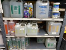 Lot of assorted ROSCO fog fluids, including (19) clear fog fluid 1 liter, (3) clear fog fluids 2.5