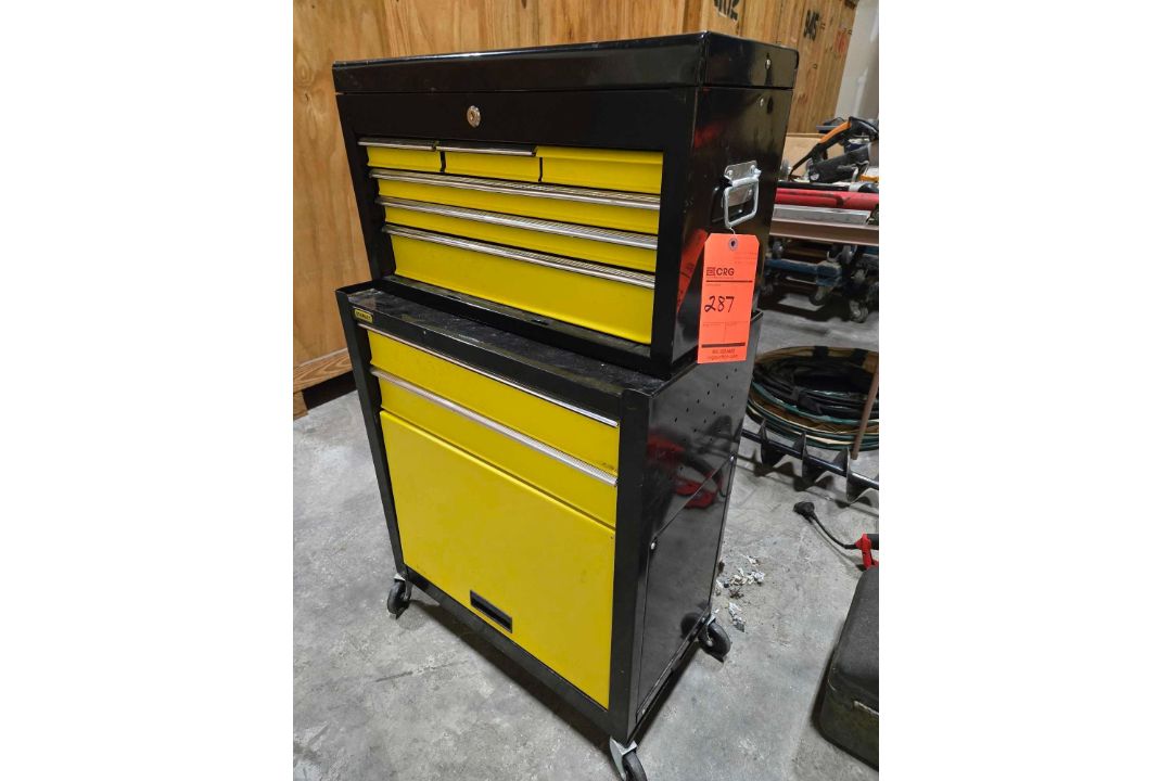 Stanley 9 drawer portable tool box with tools and accessories - Image 1 of 10