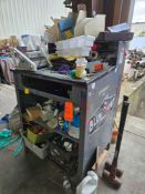 Lot of (2) assorted shipping and receiving benches, (BENCHES ONLY), (CONTENTS NOT INCLUDED)