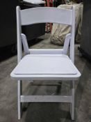 White Resin Padded Folding Chairs