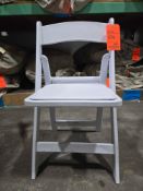 White Resin Padded Folding Chairs
