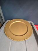 Lot of (400) gold beaded chargers